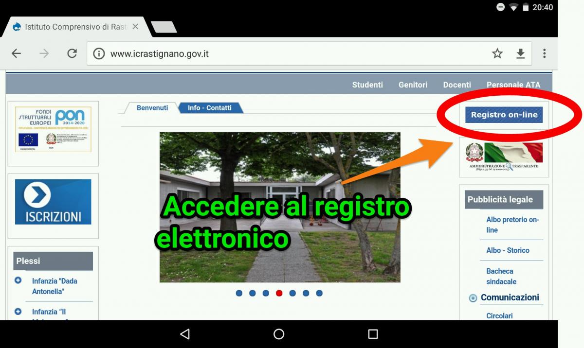 Accesso registro elettronico